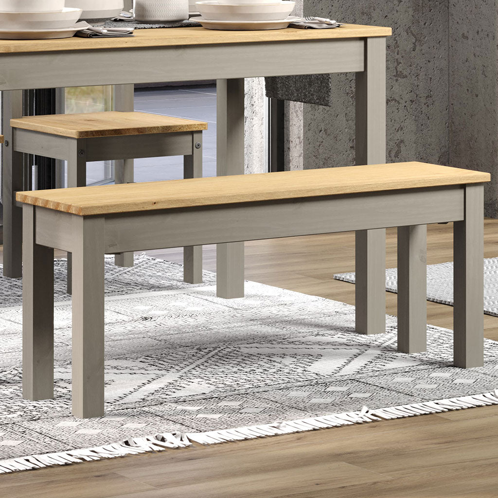 Wooden Dining Bench 135cm Wide - Corona