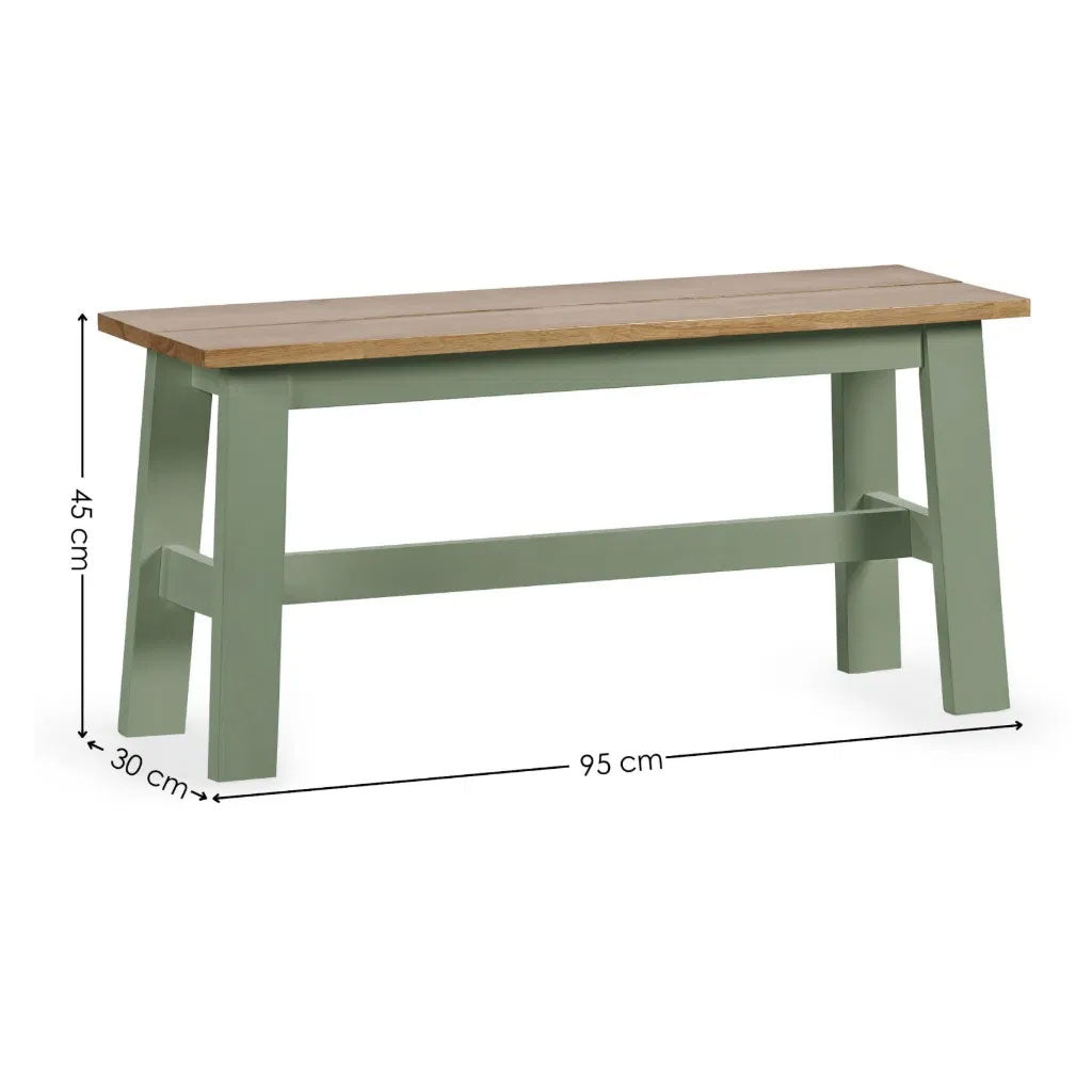 Wooden Dining Bench for 2 People - Linwood