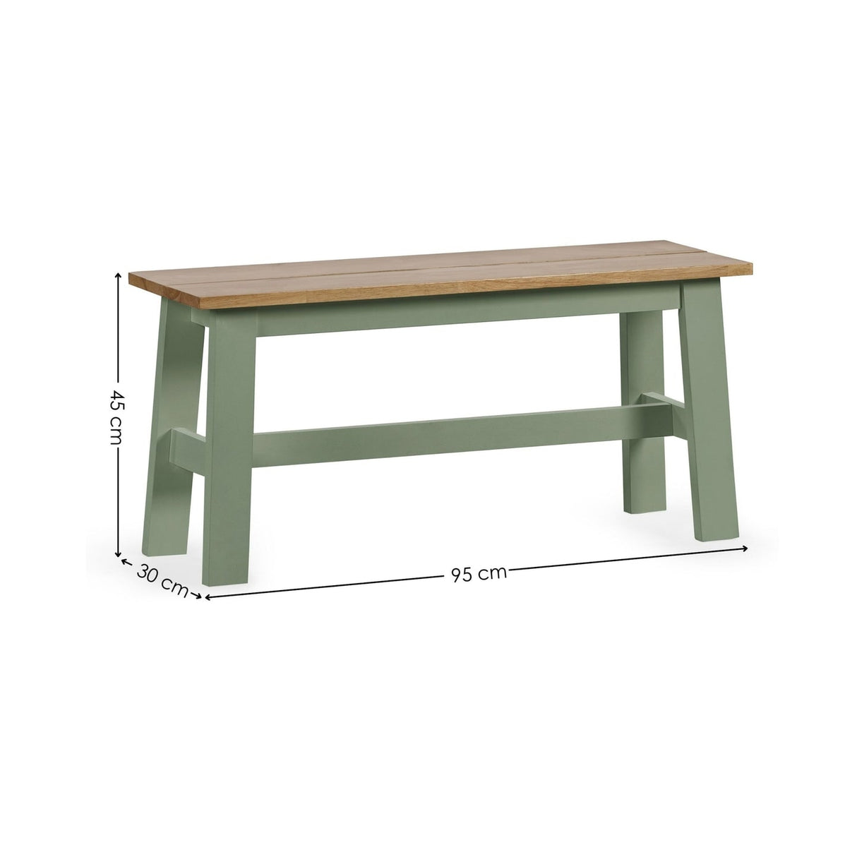 Wooden Dining Bench for 2 People - Linwood