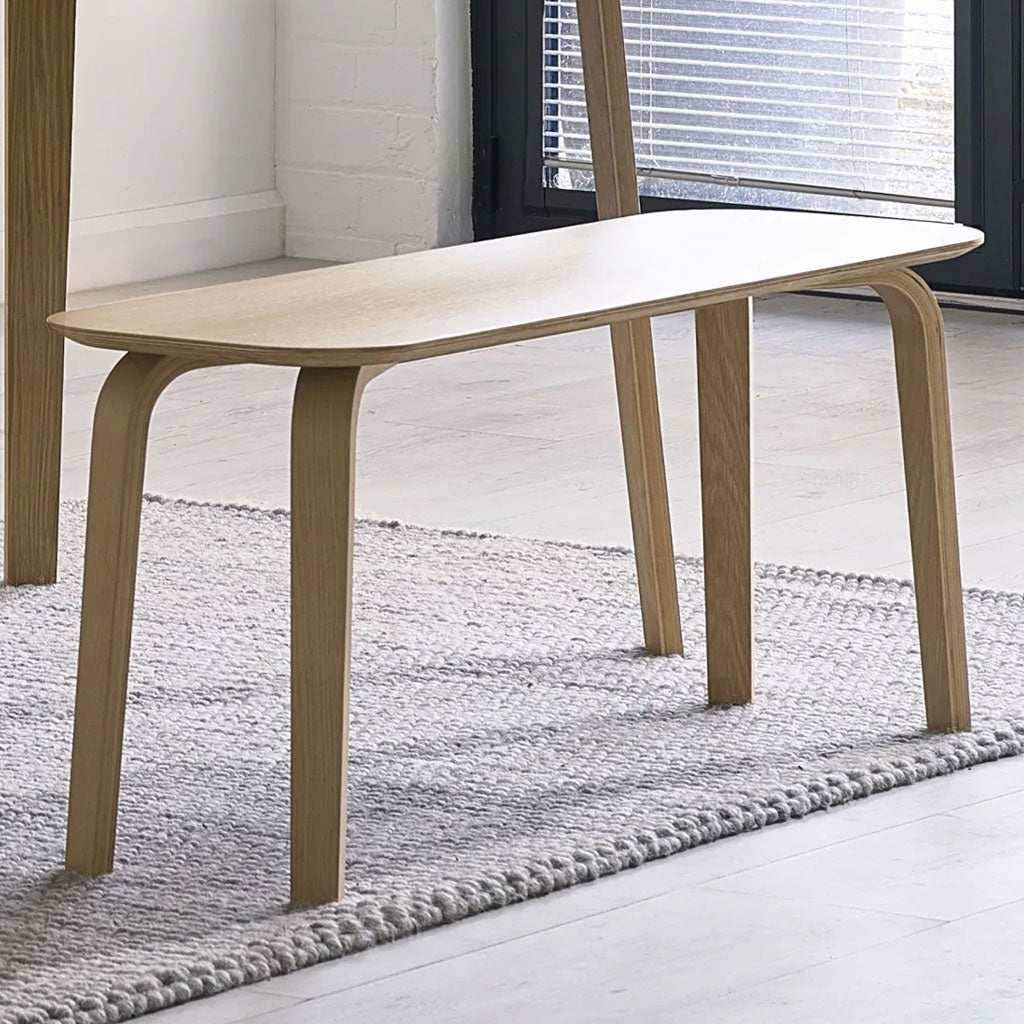 Wooden Dining Bench for 2 People Rectangular - Kaito