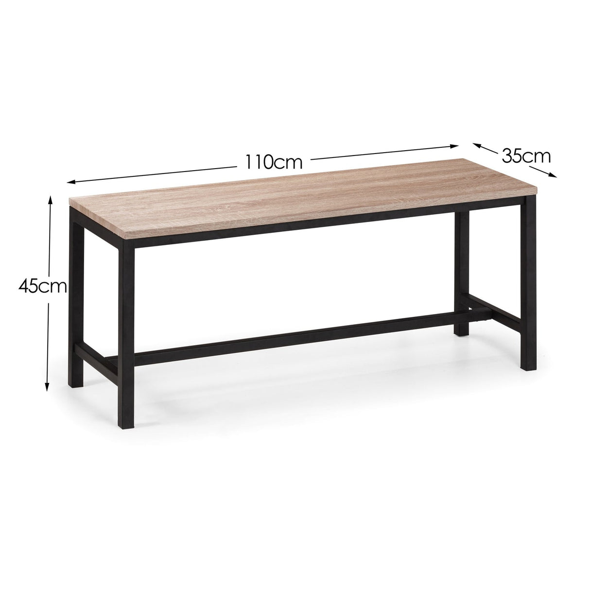 Wooden Dining Bench for 2 People - Tribeca