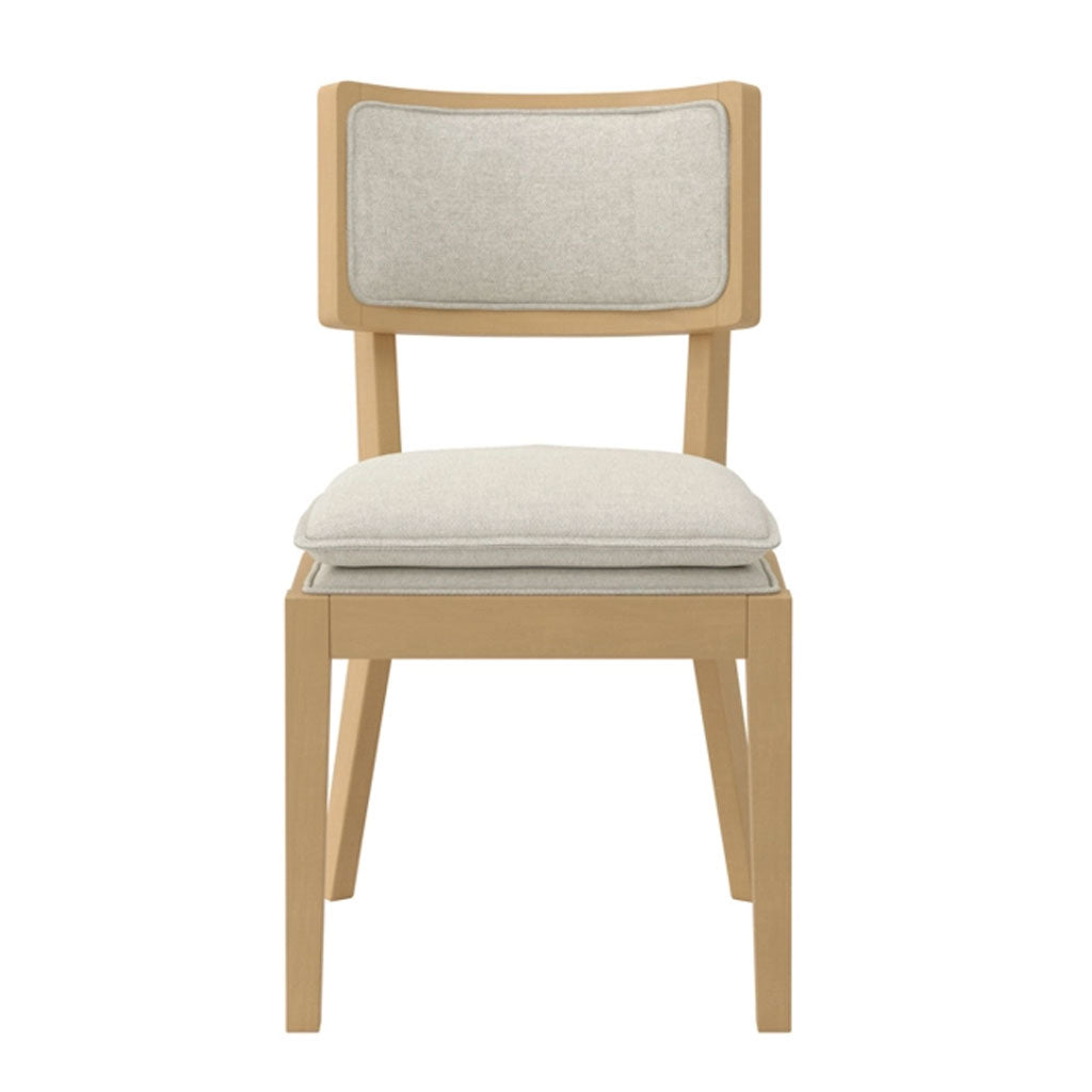 Wooden Dining Chair With Fabric Seat - Maggie