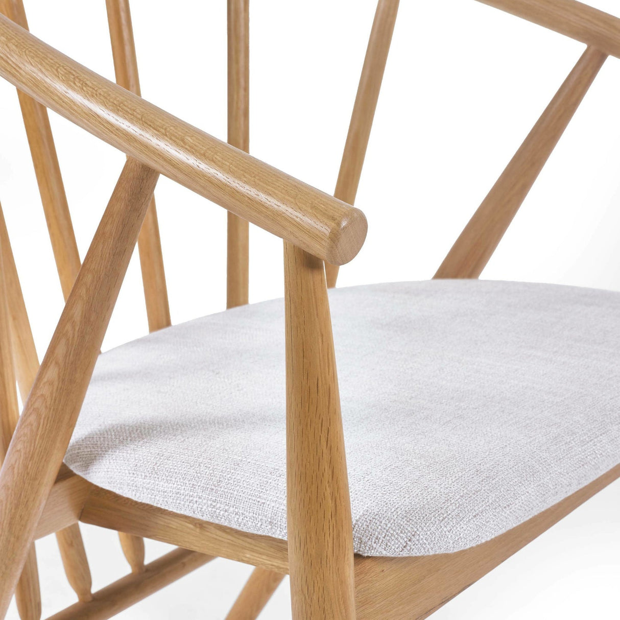 Wooden Dining Chair With Fabric Seat - Rory
