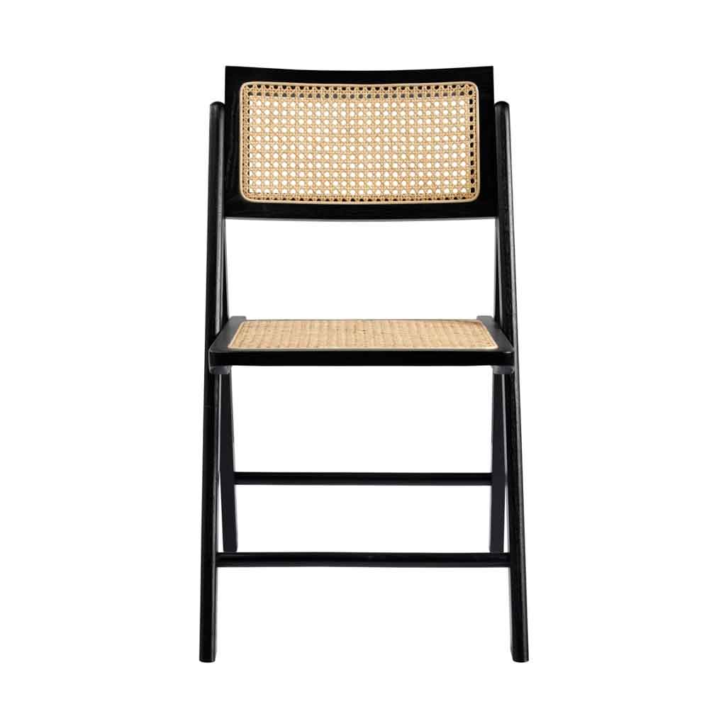 Wooden Dining Chair With Rattan Seat and Back - Ashton