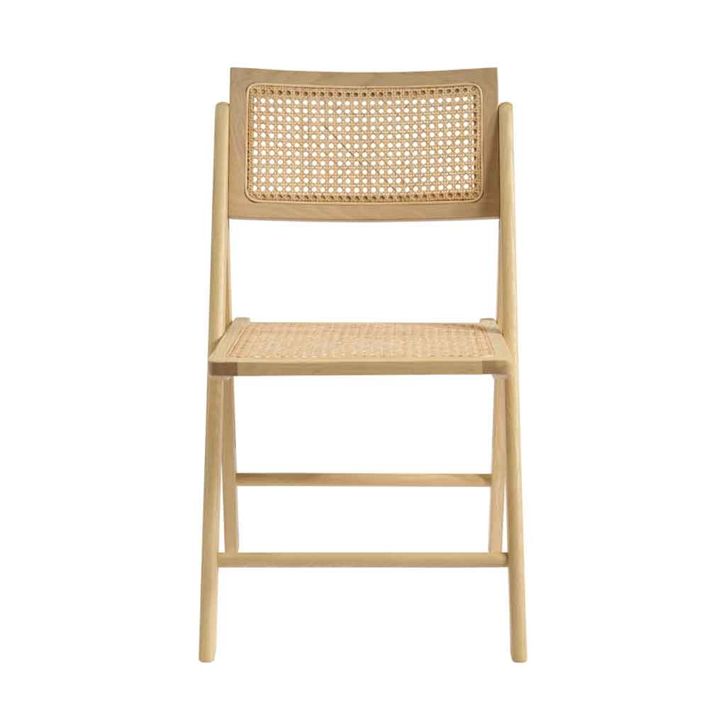 Wooden Dining Chair With Rattan Seat and Back - Ashton