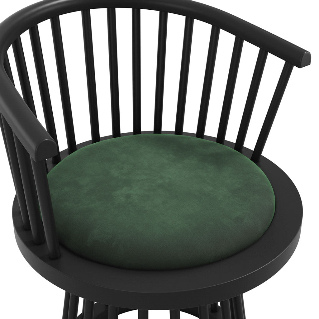 Wooden Dining Chair With Velvet Seat - Lina