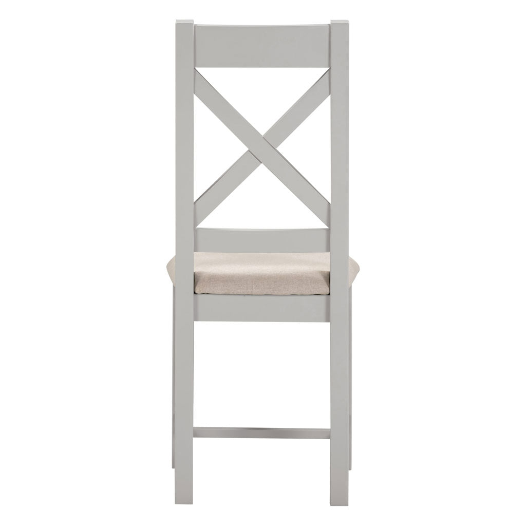 Wooden Dining Chairs Cross Back in Set Of 2 - Windsor
