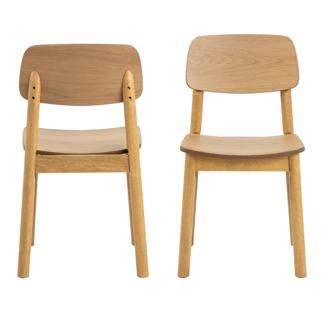 Wooden Dining Chairs In Set Of 2 - Barlow
