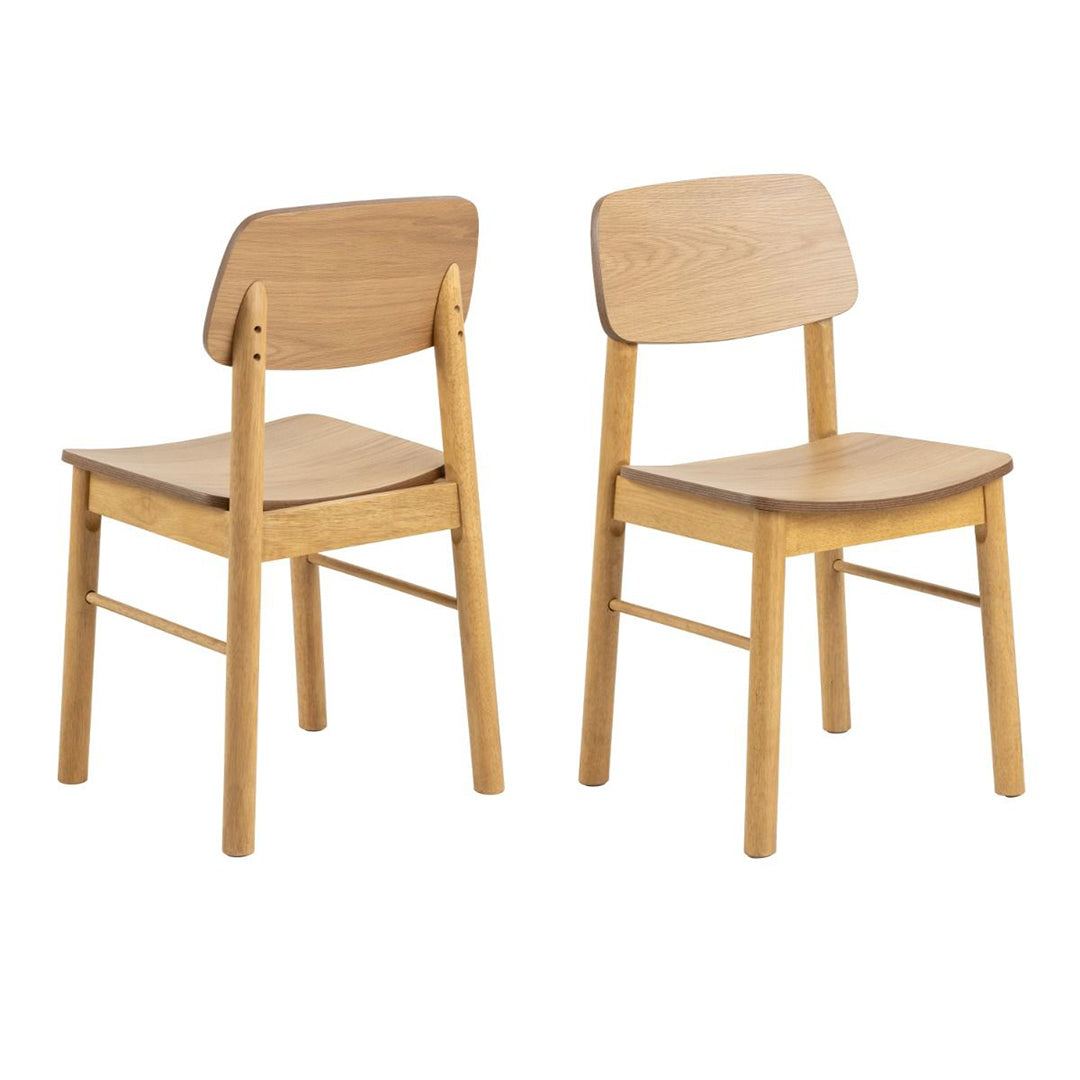 Wooden Dining Chairs In Set Of 2 - Barlow