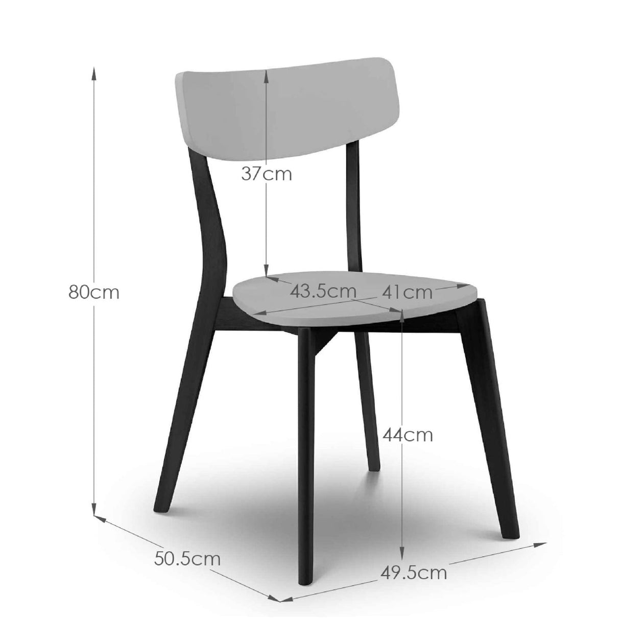 Wooden Dining Chairs in Set Of 2 - Casa