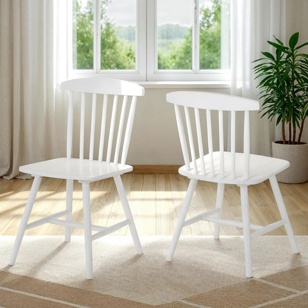 Wooden Dining Chairs In Set Of 2 - Emery