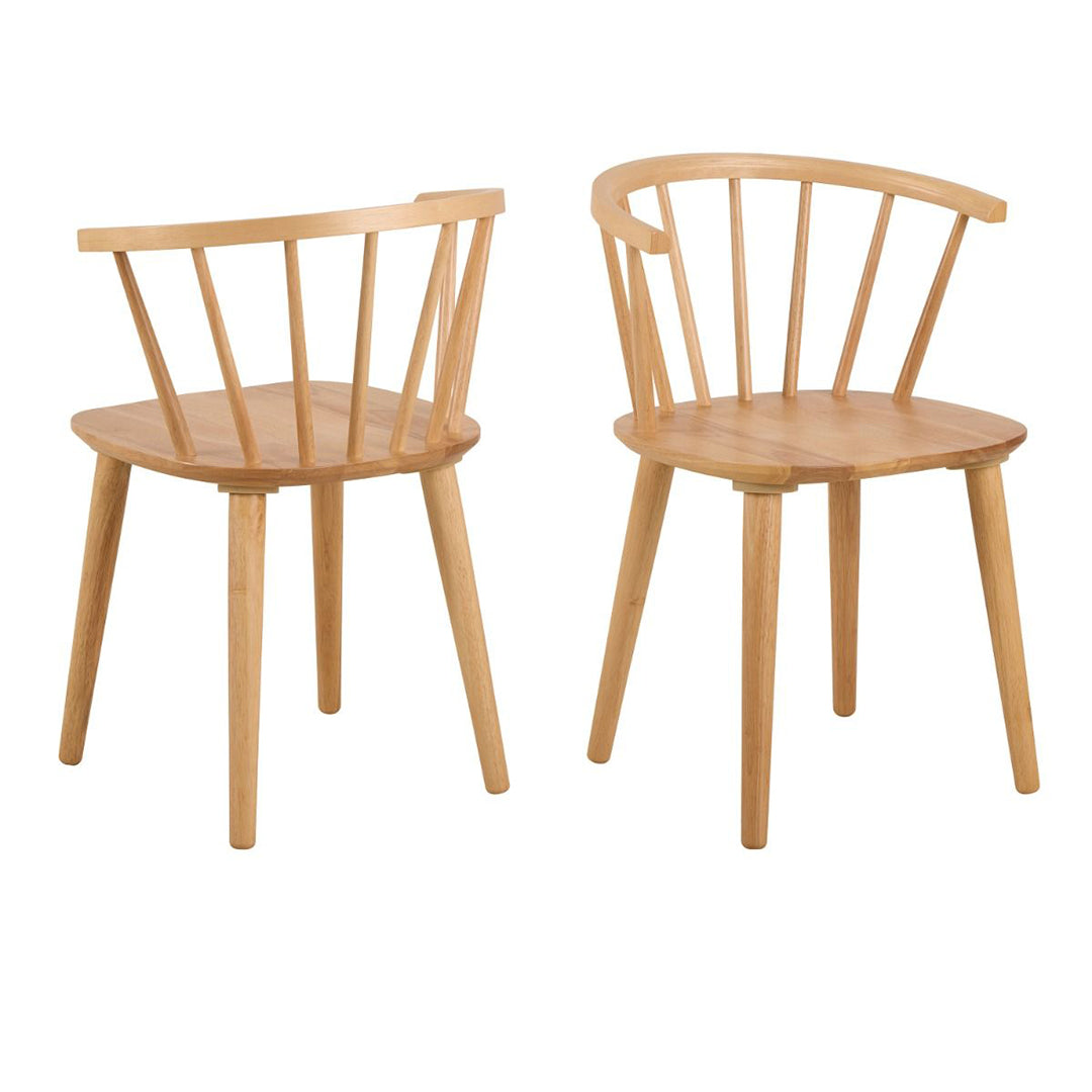 Wooden Dining Chairs in Set Of 2 - Ida