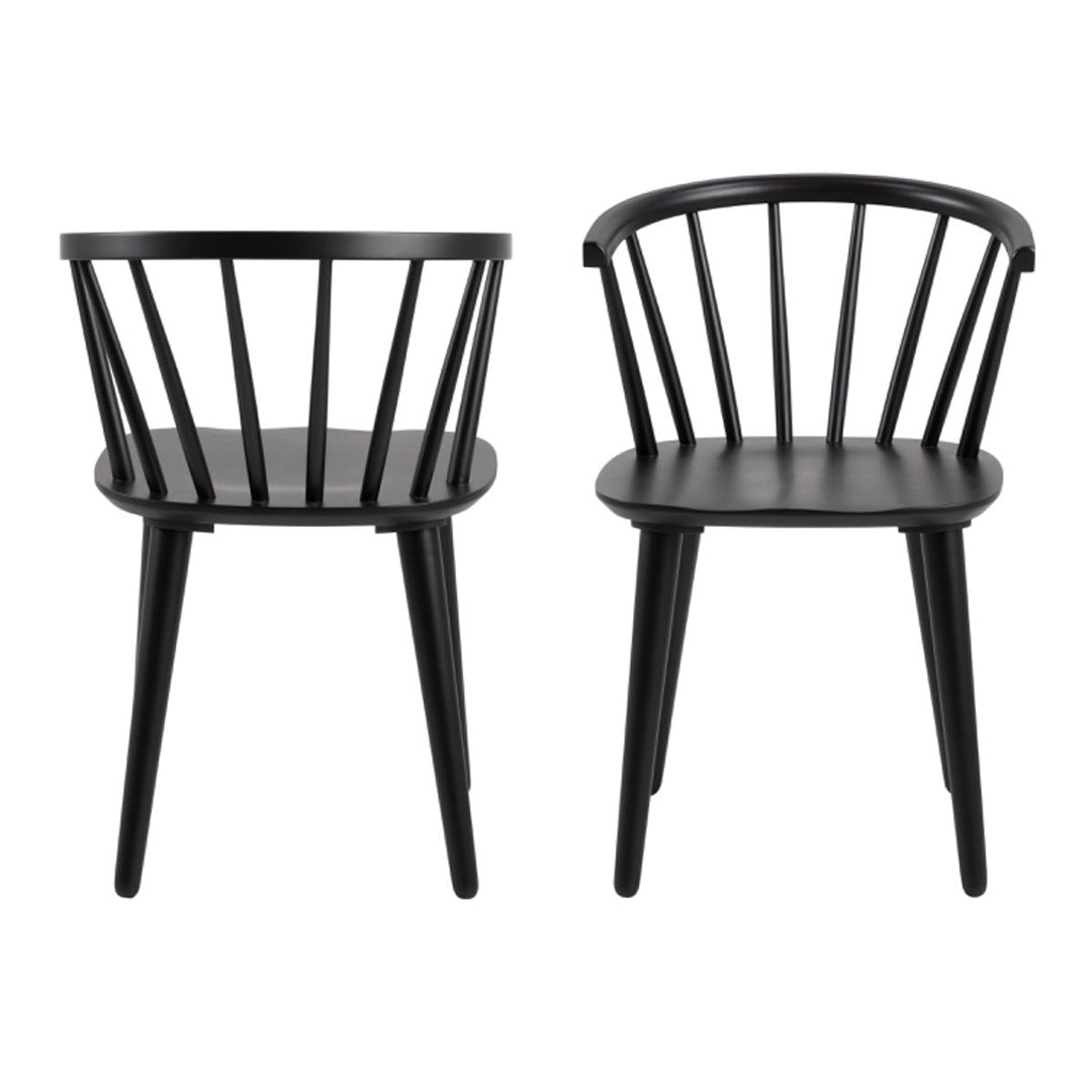 Wooden Dining Chairs in Set Of 2 - Ida