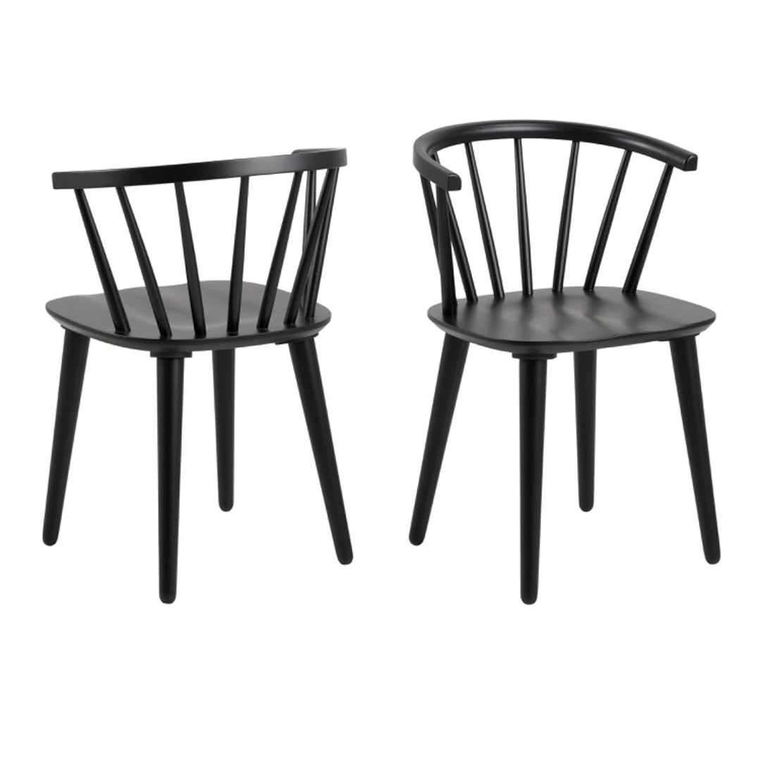Wooden Dining Chairs in Set Of 2 - Ida