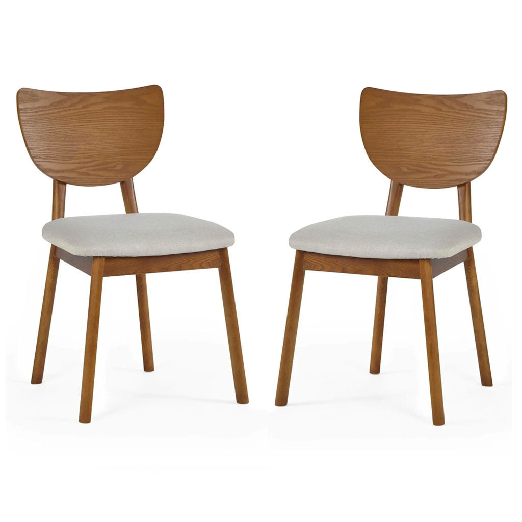 Wooden Dining Chairs in Set Of 2 - Lowry