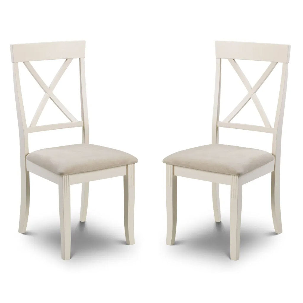 Wooden Dining Chairs in Set Of 2 With Fabric Seat - Davenport