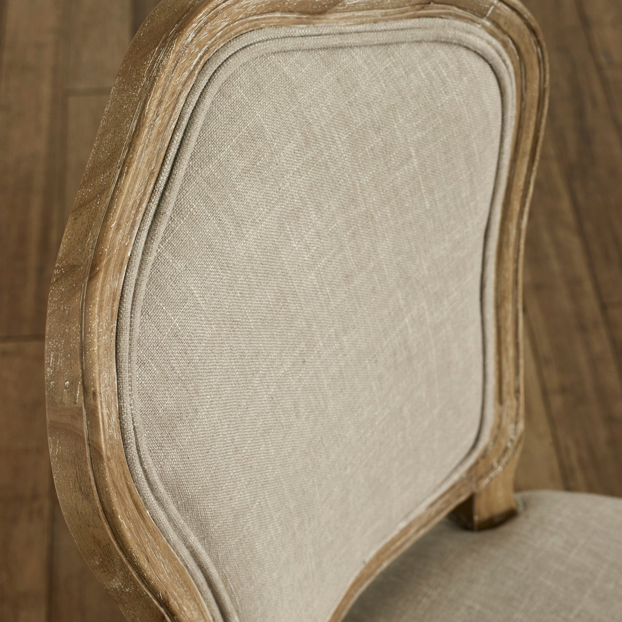 Wooden Dining Chairs in Set Of 2 With Natural Beige Back - Annika