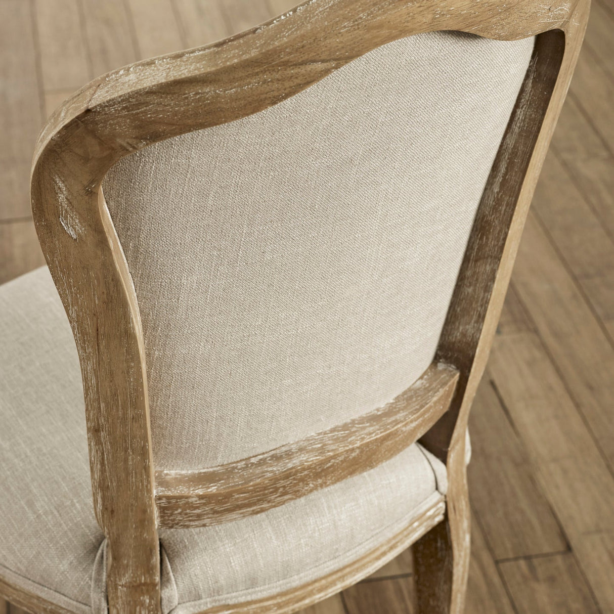 Wooden Dining Chairs in Set Of 2 With Natural Beige Back - Annika