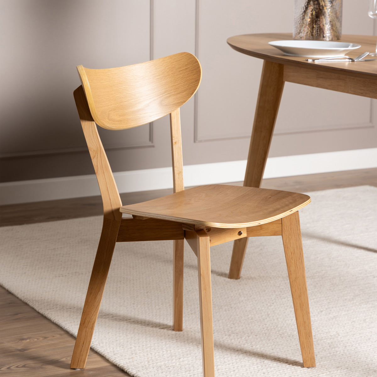 Wooden Dining Chairs in Set Of 2 - Roxby