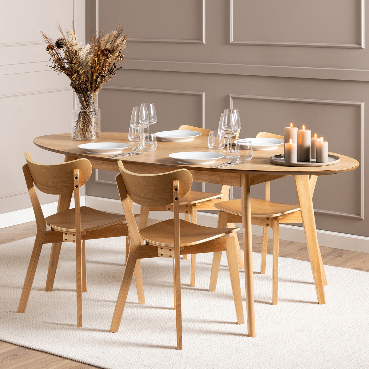 Wooden Dining Chairs in Set Of 2 - Roxby