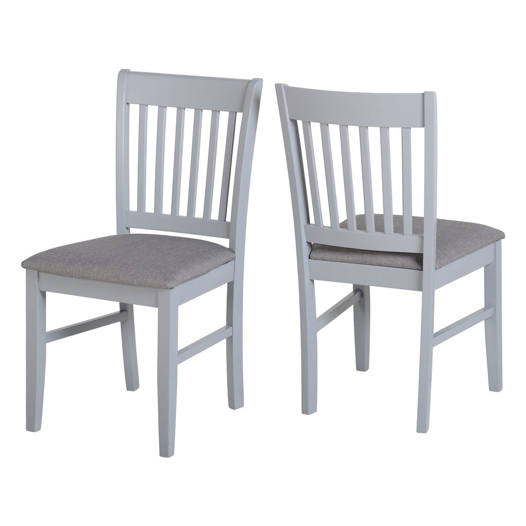 Wooden Dining Chairs With Fabric Seat in Set Of 2 - Oxford