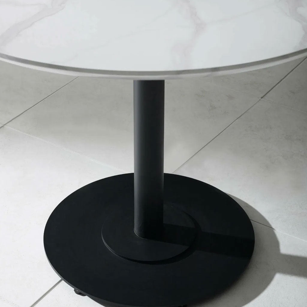 Wooden Dining Table 100cm Wide for 4 People Round - Luca