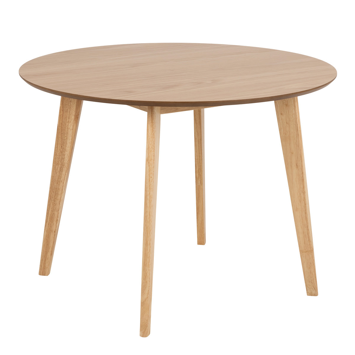 Wooden Dining Table 105cm Wide for 4 People Round - Roxby