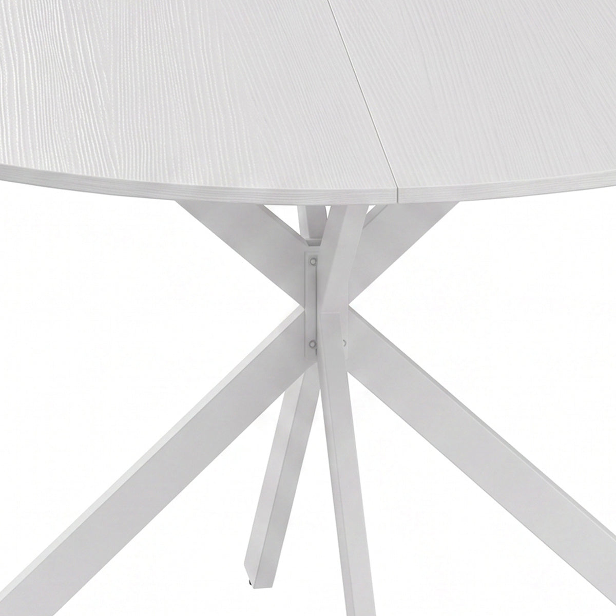 Wooden Dining Table 120cm Wide Round for 4 People - Velmora