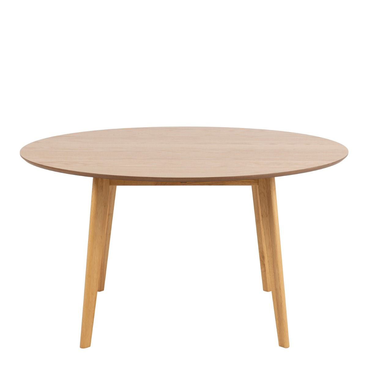 Wooden Dining Table 140cm Wide Round With 4 Roxby Dining Chairs - Roxby