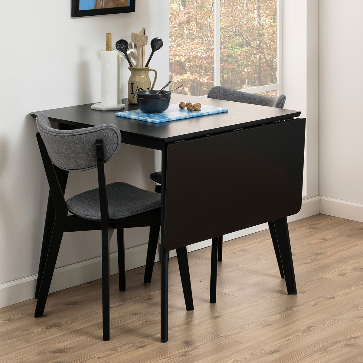 Wooden Dining Table for 2 to 4 People Rectangular And Extending - Roxby