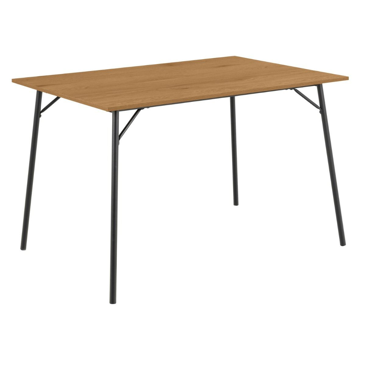 Wooden Dining Table With 4 Elvira Black Dining Chairs - Peru