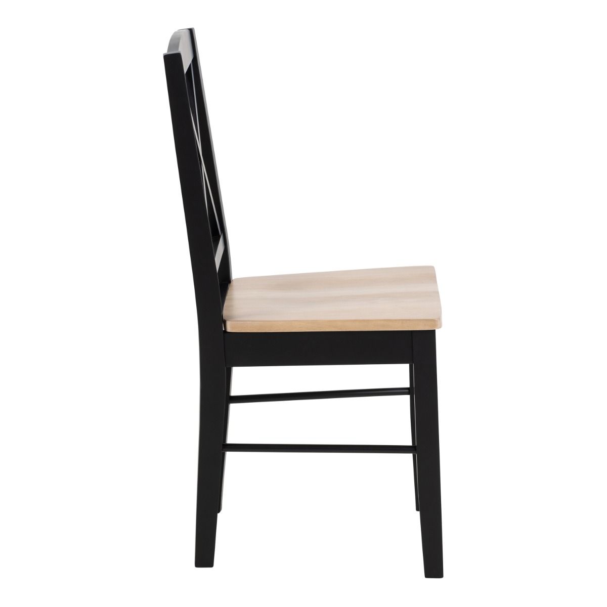 Wooden Dining Table With 4 Elvira Black Dining Chairs - Peru
