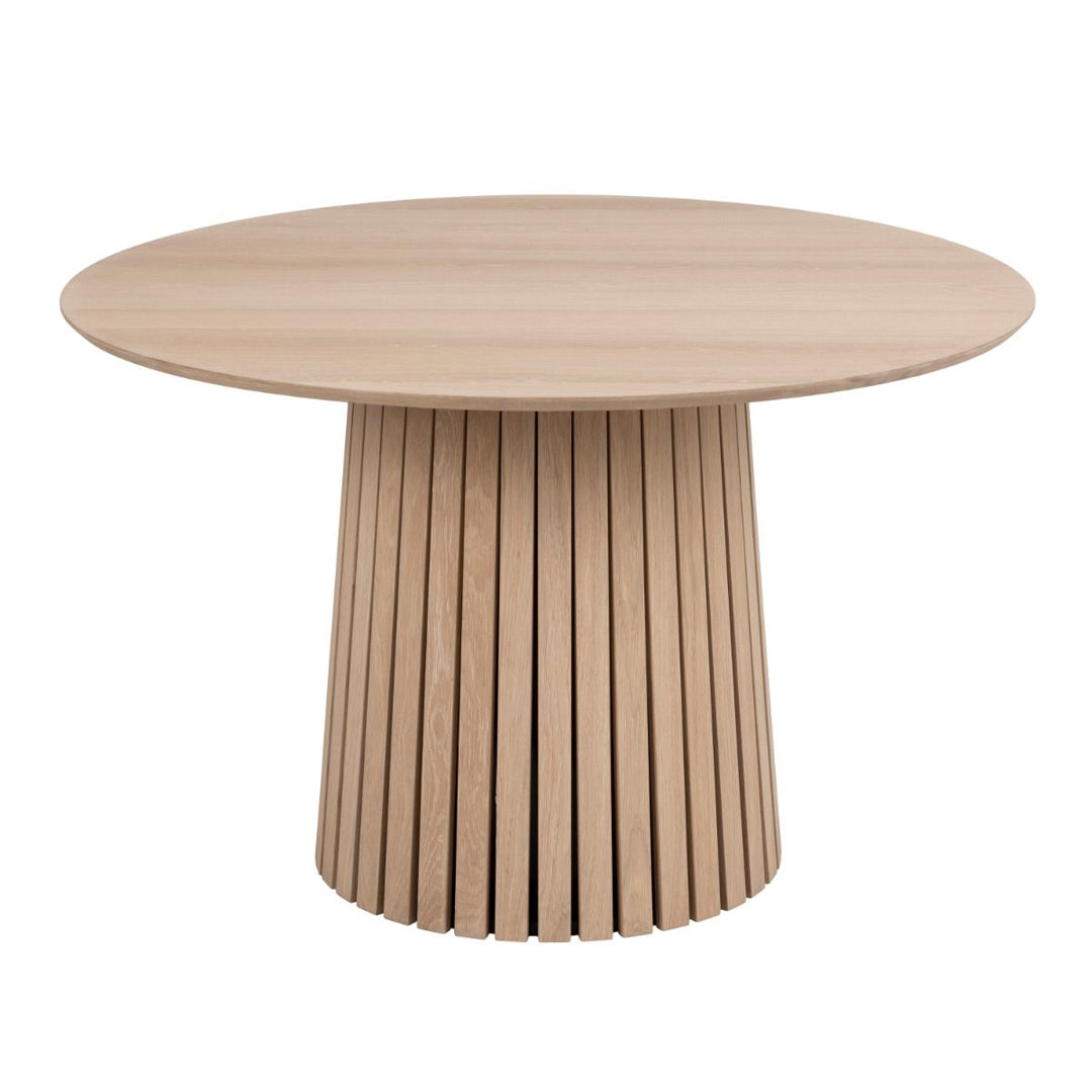 Wooden Dining Table for 4 People 120cm Wide Round - Christo