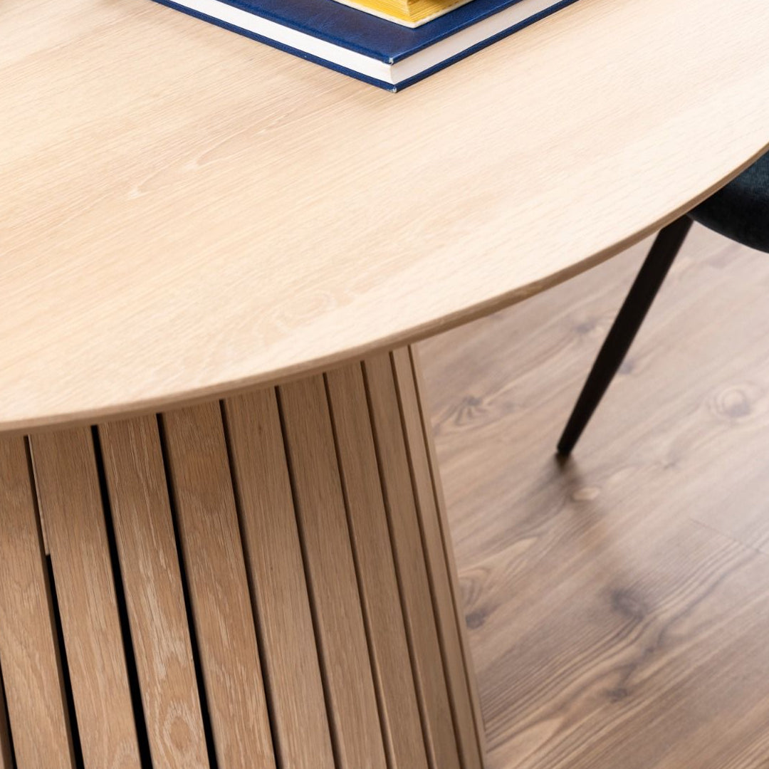 Wooden Dining Table for 4 People 120cm Wide Round - Christo