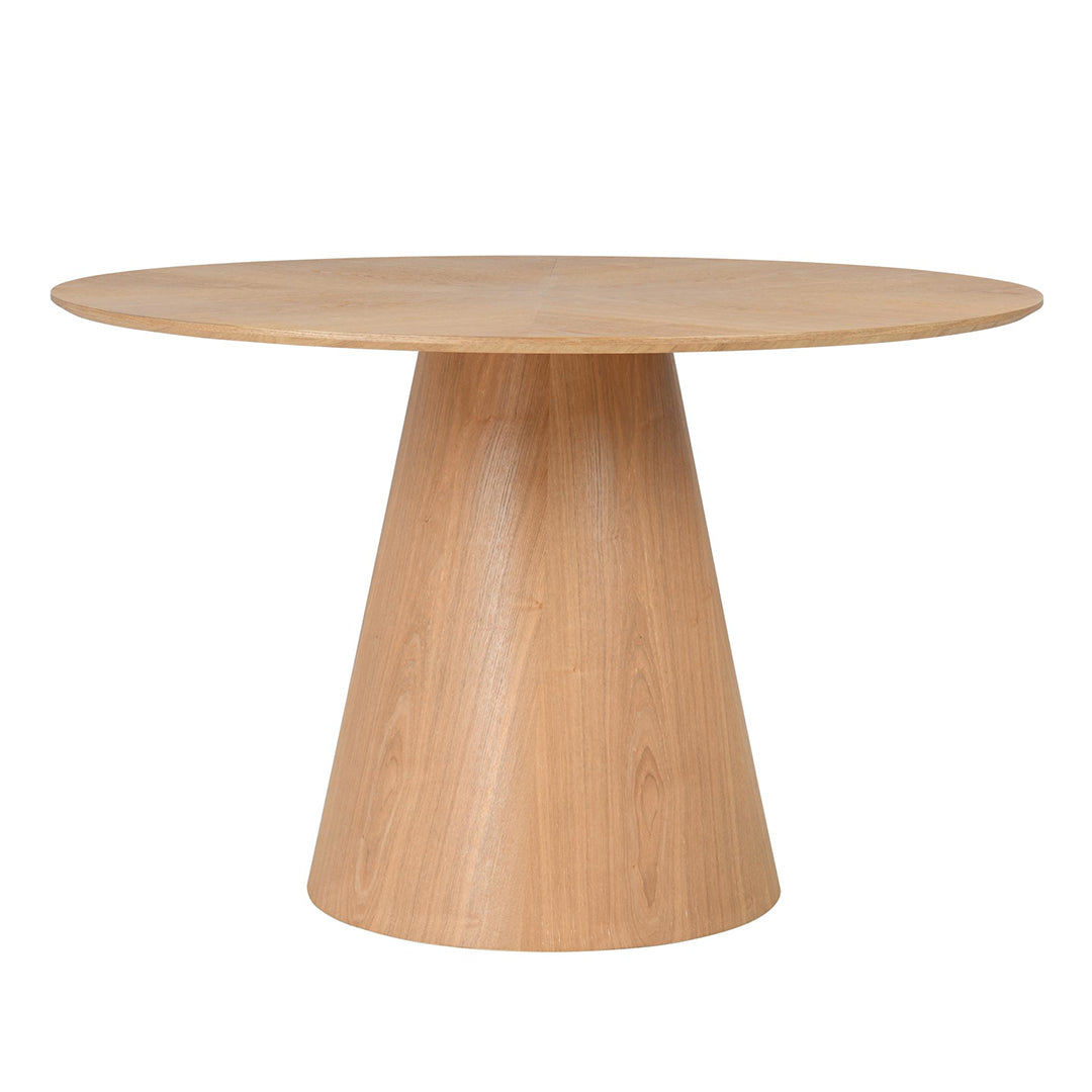 Wooden Dining Table for 4 People Round - Claremont