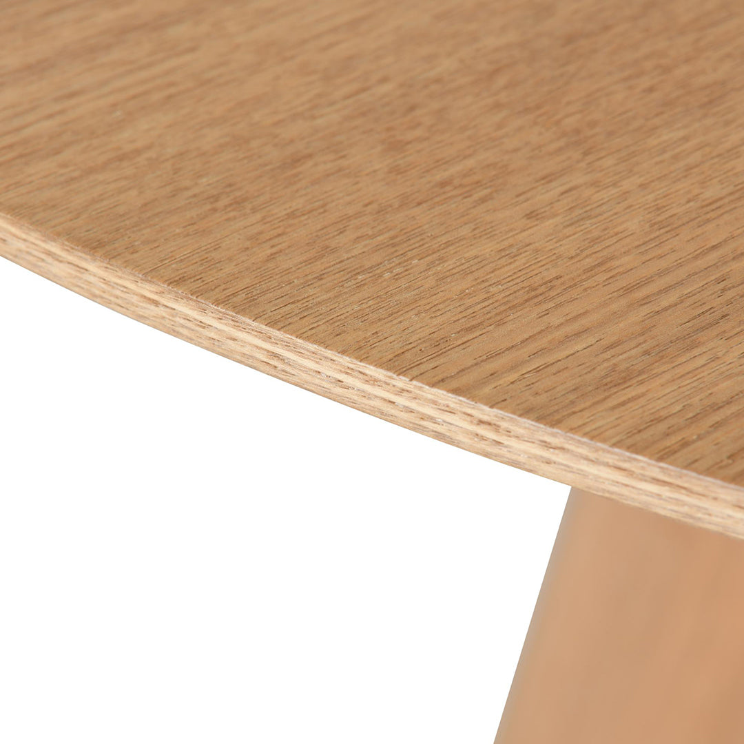 Wooden Dining Table for 4 People Round - Claremont