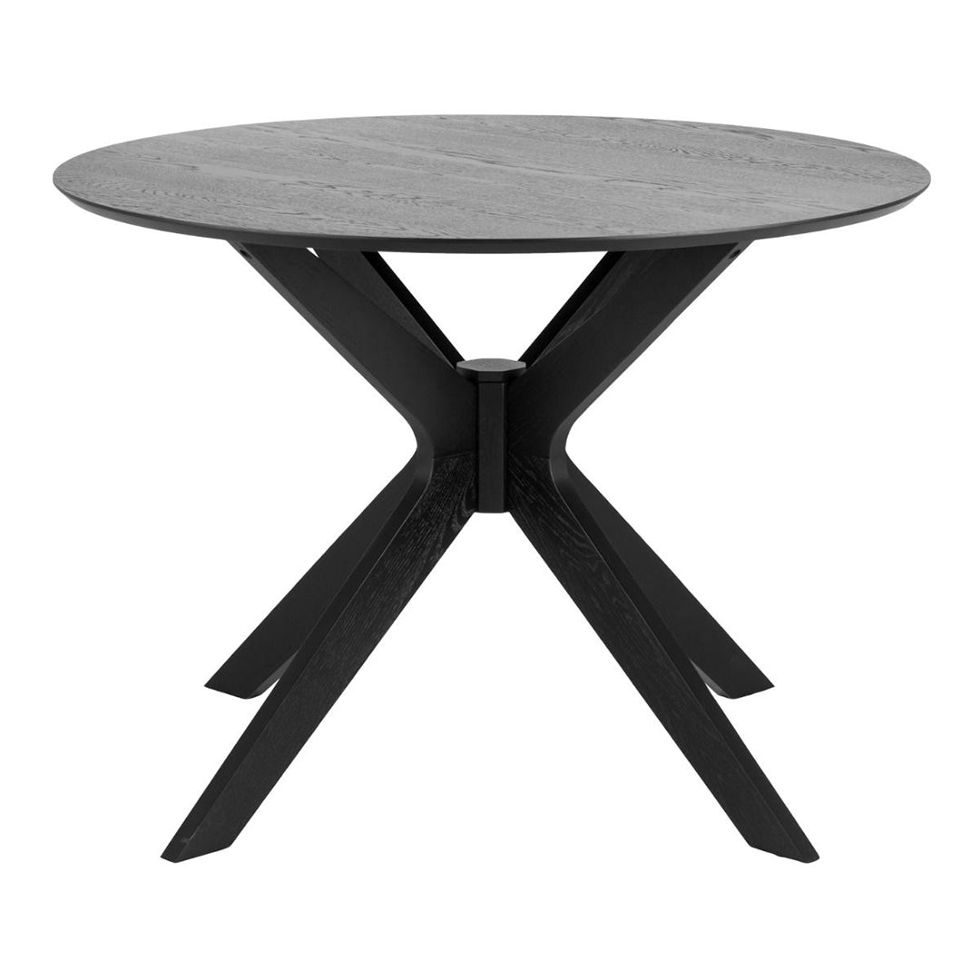 Wooden Dining Table for 4 People Round - Duncan