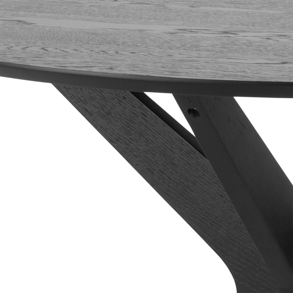 Wooden Dining Table for 4 People Round - Duncan
