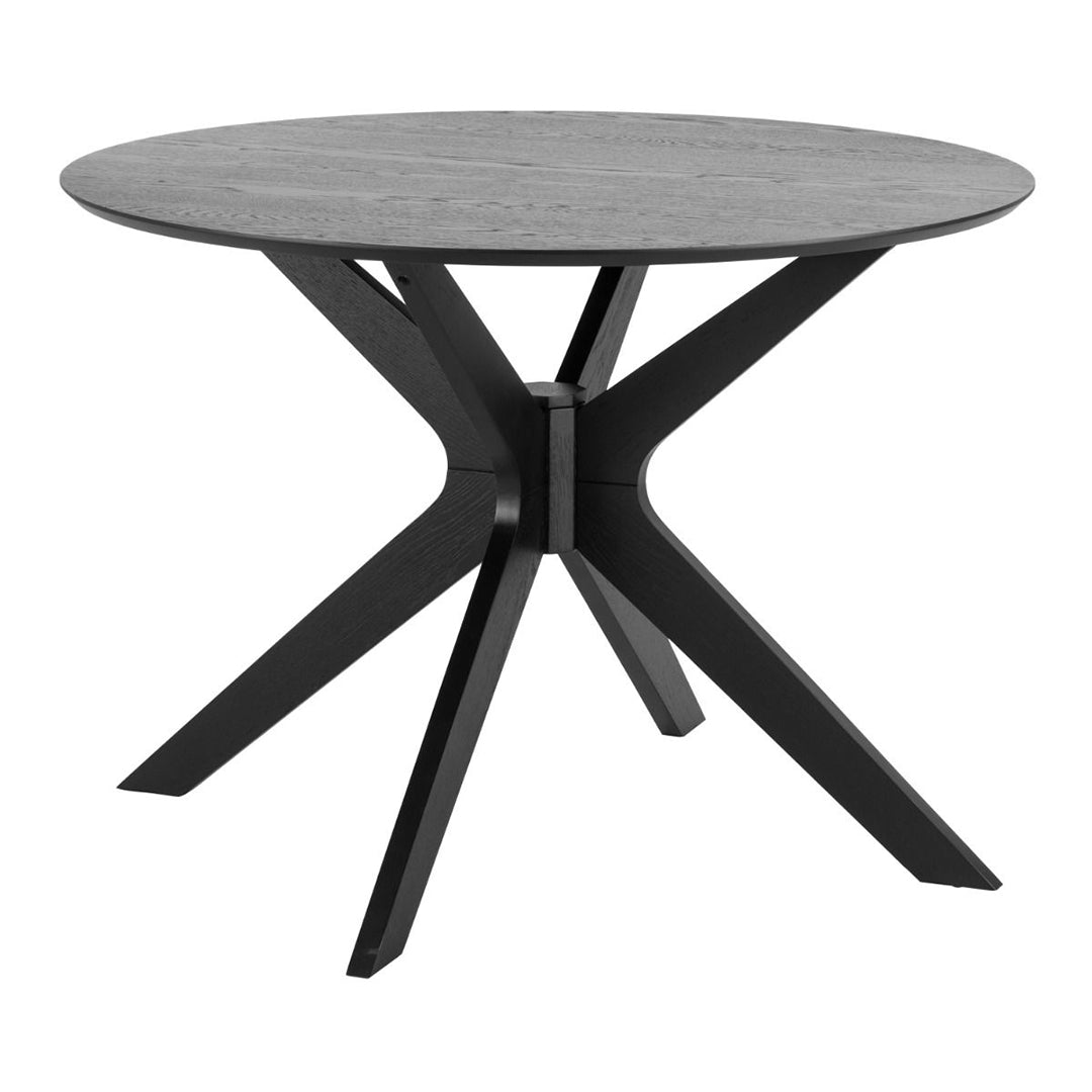 Wooden Dining Table for 4 People Round - Duncan