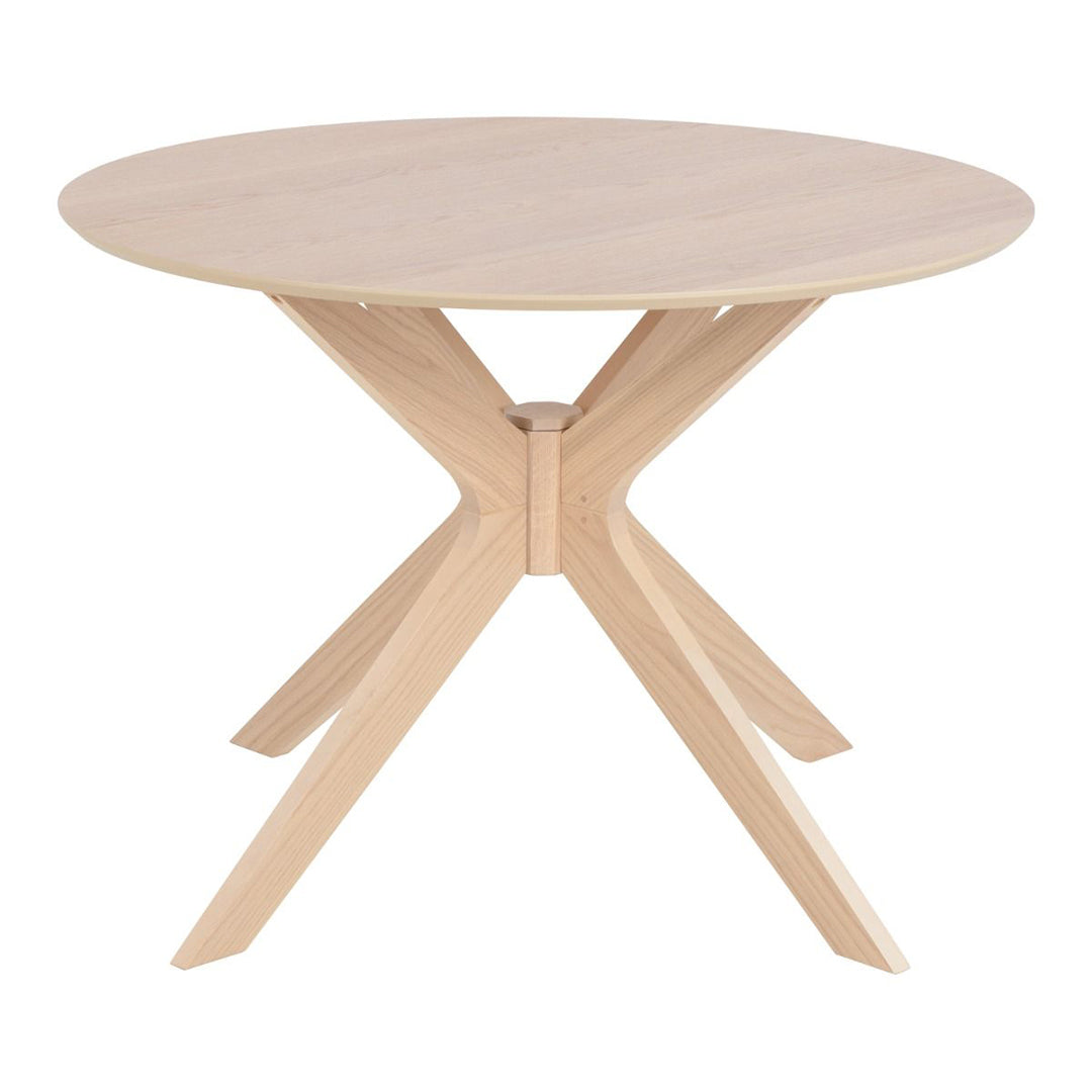 Wooden Dining Table for 4 People Round - Duncan