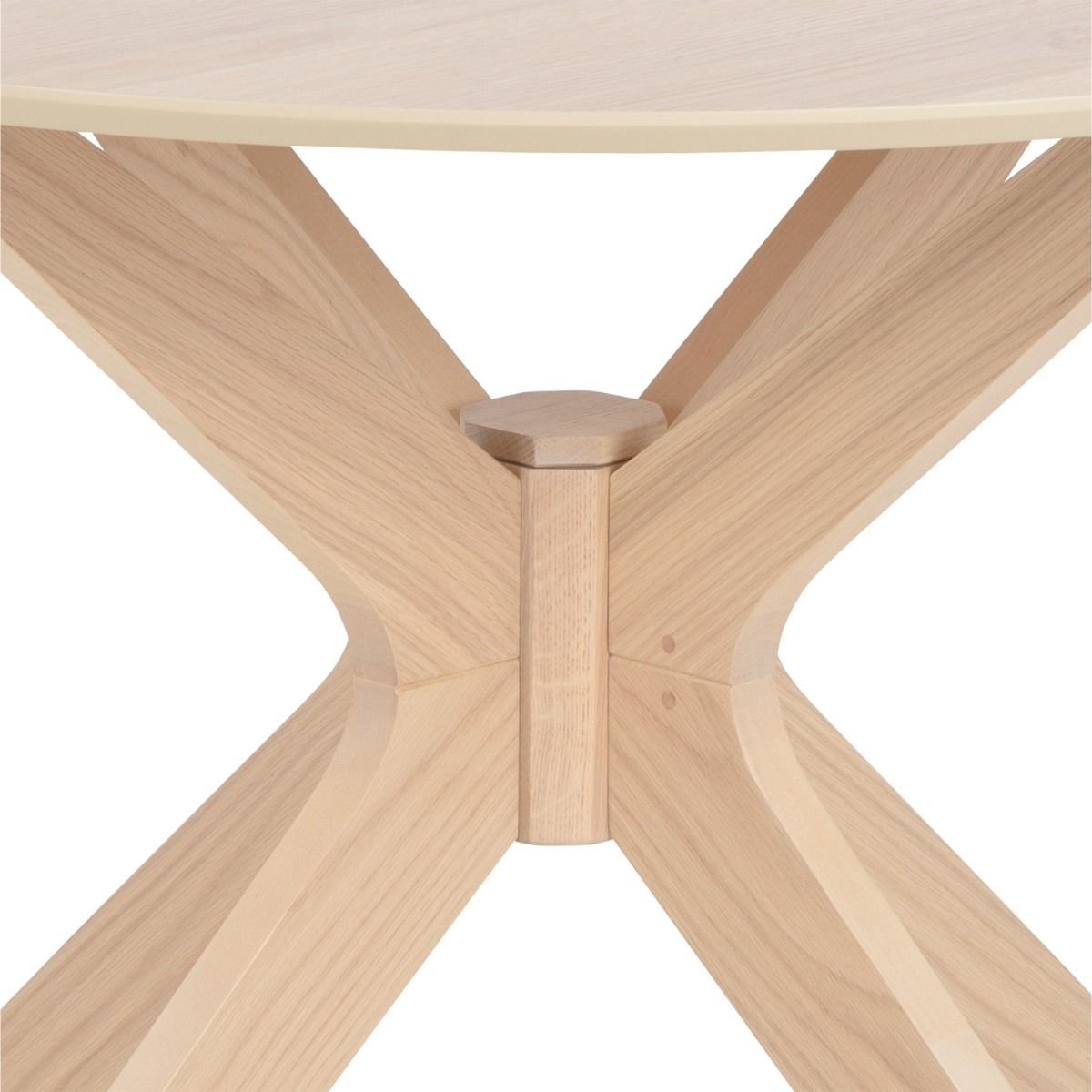 Wooden Dining Table for 4 People Round - Duncan