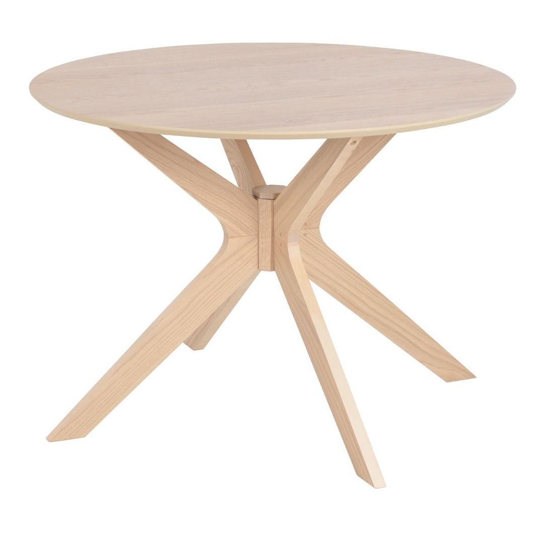 Wooden Dining Table for 4 People Round - Duncan