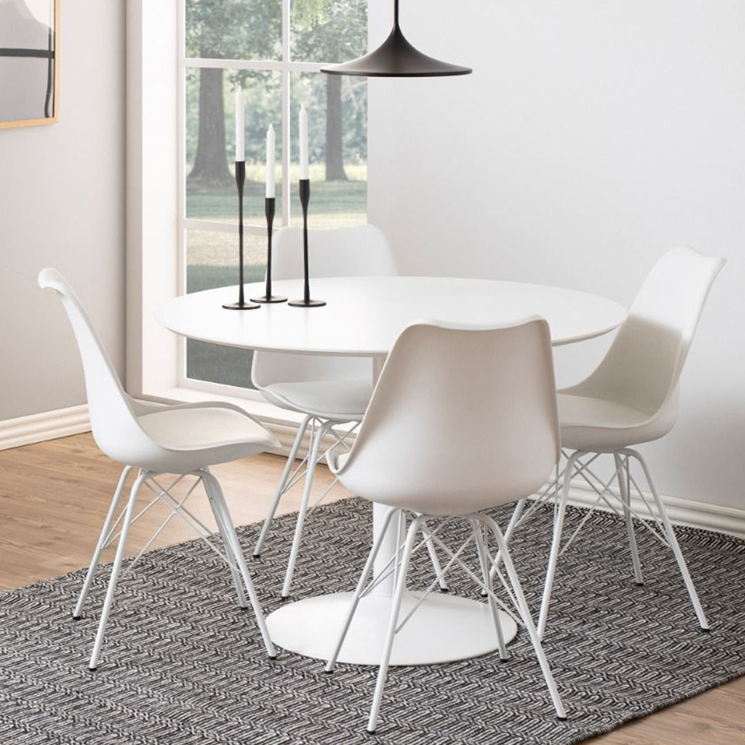 Wooden Dining Table for 4 People Round - Ibiza