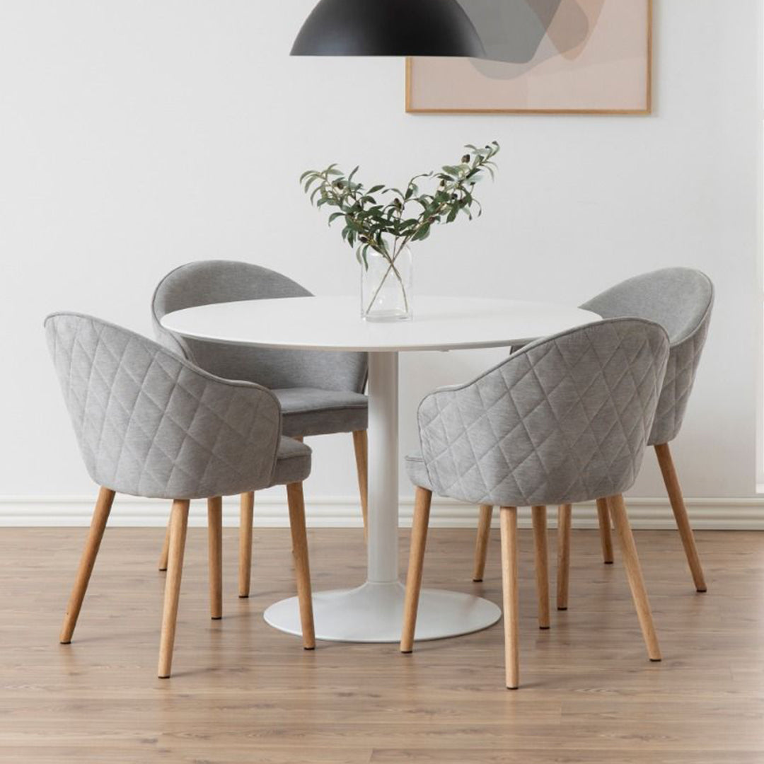 Wooden Dining Table for 4 People Round - Ibiza