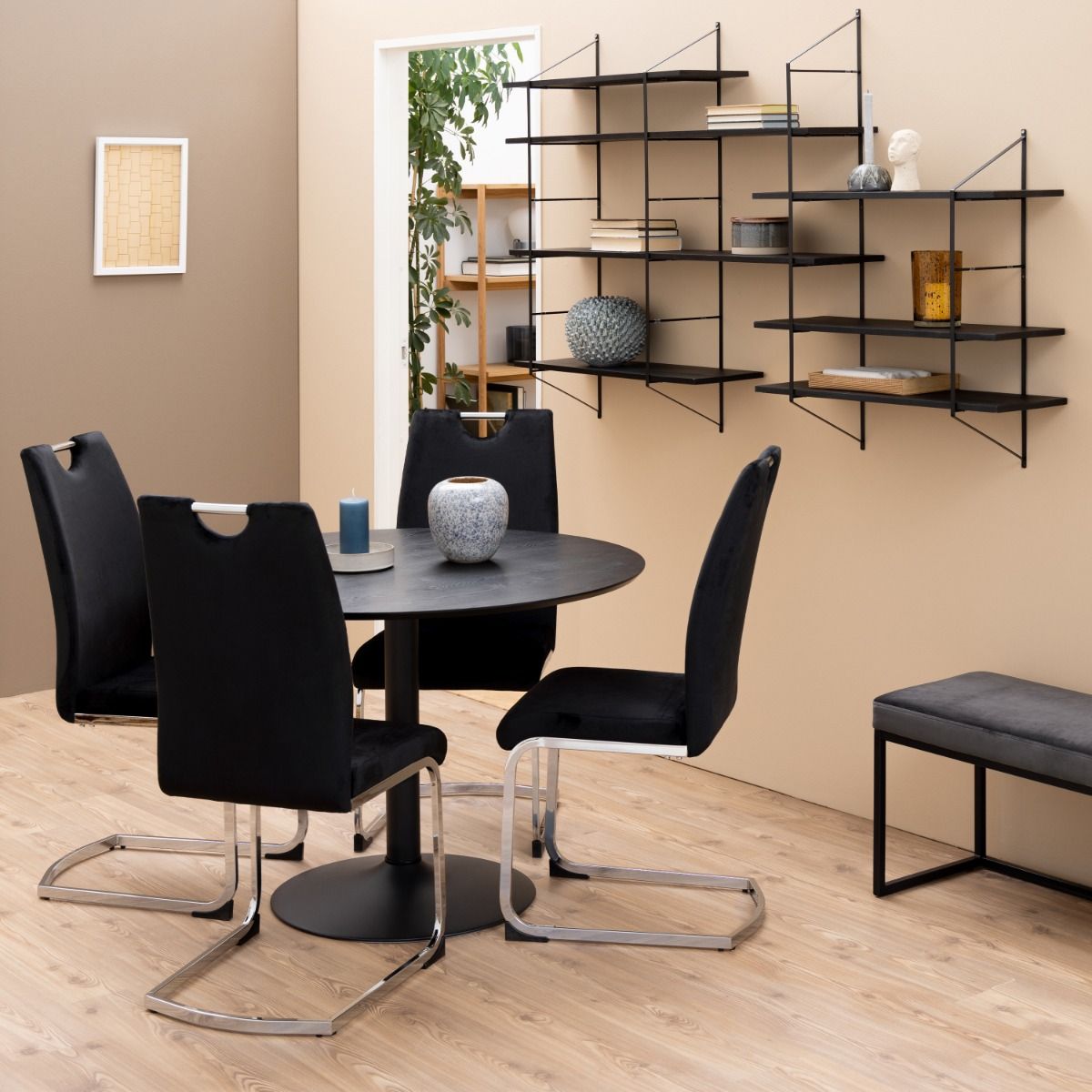 Wooden Dining Table for 4 People Round - Ibiza