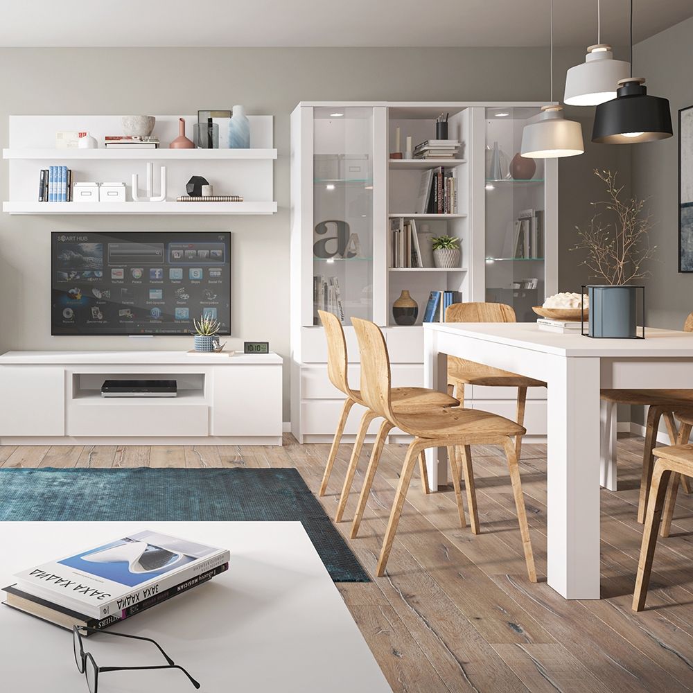 Wooden Dining Table for 4 to 6 People Extending Rectangular - Fribo