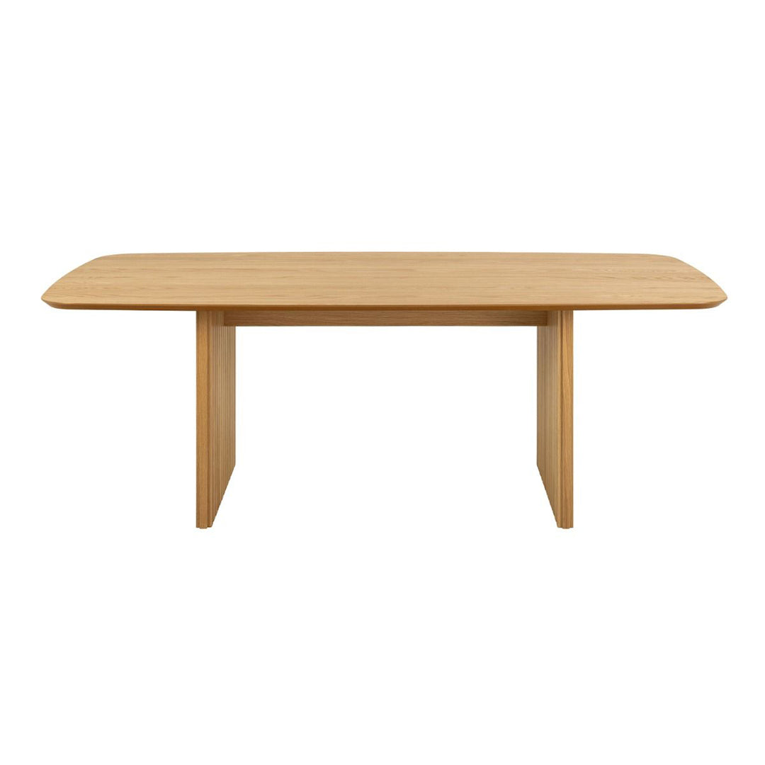 Wooden Dining Table With 6 Ida Black Chairs - Christo