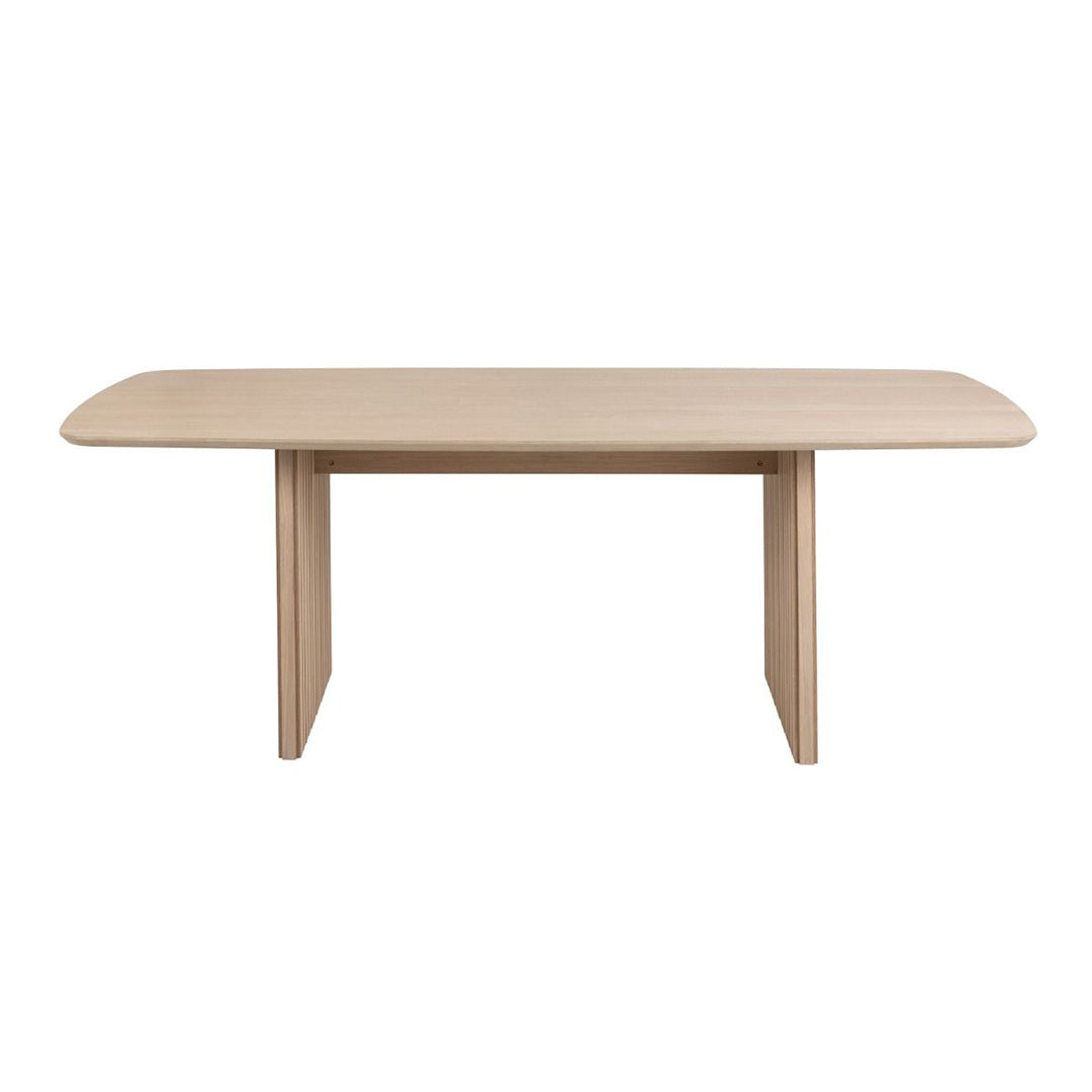 Wooden Dining Table for 6 People 220cm Wide Rectangular - Christo