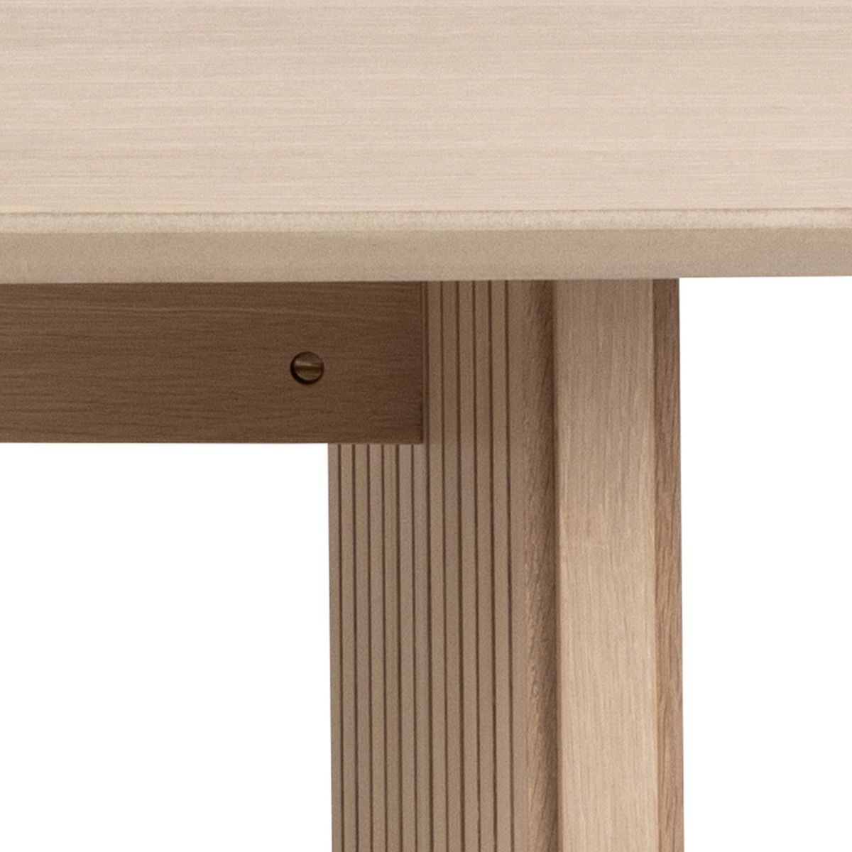Wooden Dining Table for 6 People 220cm Wide Rectangular - Christo