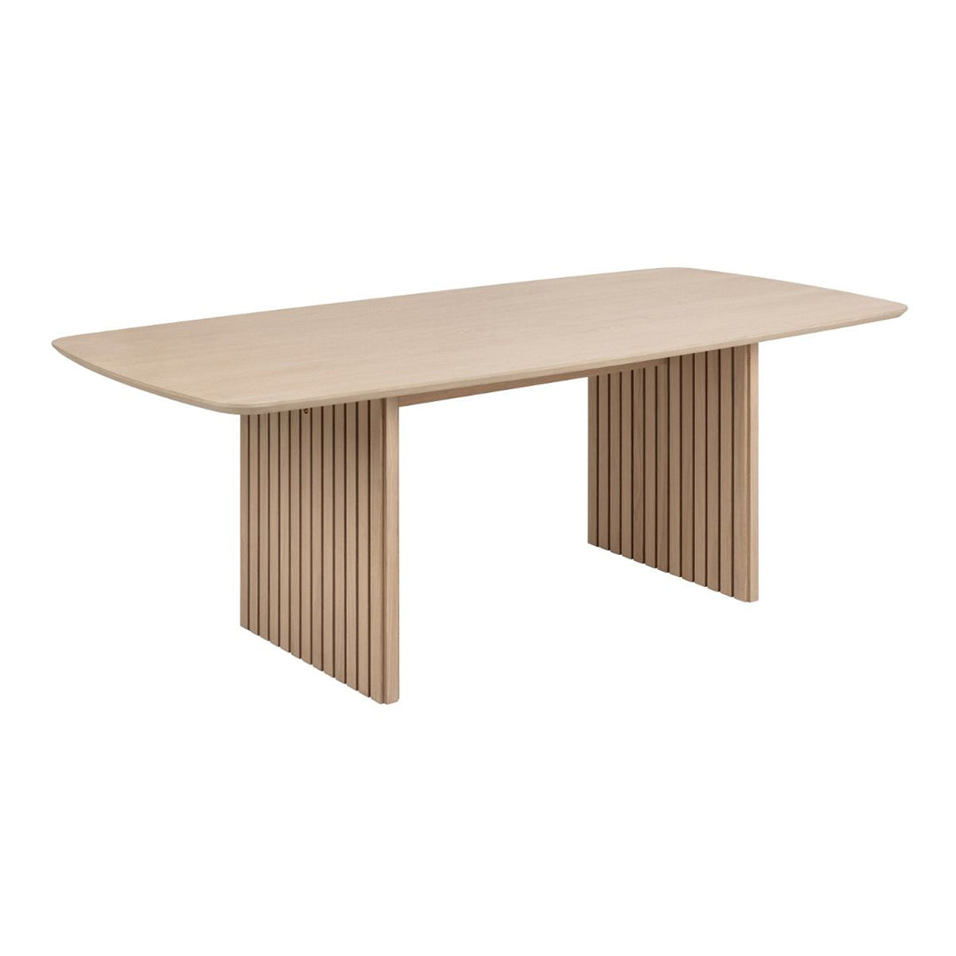 Wooden Dining Table for 6 People 220cm Wide Rectangular - Christo